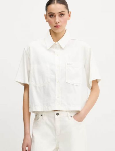 Camicia manica corta Guess Jeans - naturale