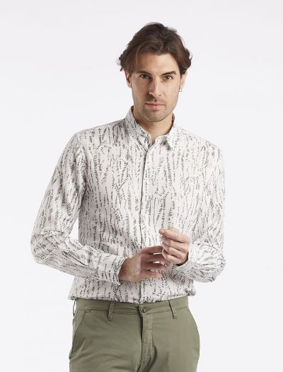Camicia manica lunga lino Antony Morato - verde