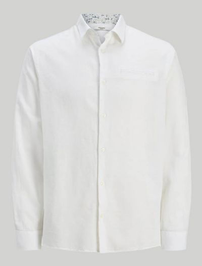Camicia manica lunga casual Jack & Jones - white