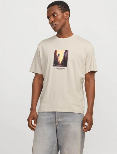 T-shirt manica corta Jack & Jones - beige