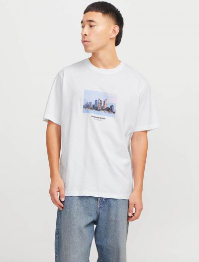 T-shirt manica corta Jack & Jones - white