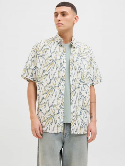 Camicia manica corta casual Jack & Jones - cloud dancer