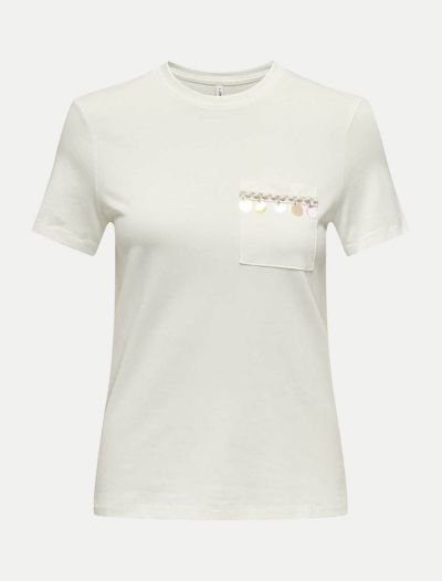 T-shirt manica corta Only - cloud dancer