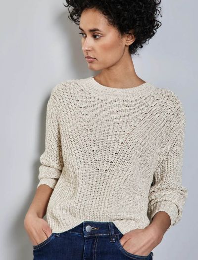 Pullover manica lunga Street One - crema