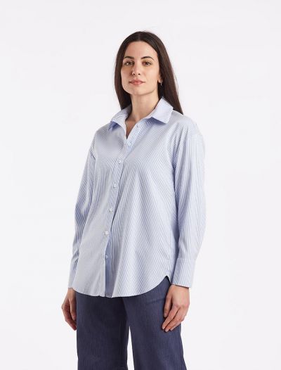 Camicia manica lunga giovane San Babila - celeste