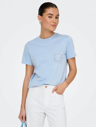 T-shirt manica corta Jdy - chambray