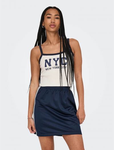 Top Only - bianco blu