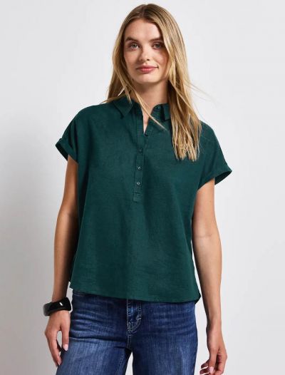 Camicia manica corta Street One - verde scuro