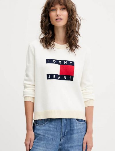 Maglia manica lunga Tommy Jeans - ecru