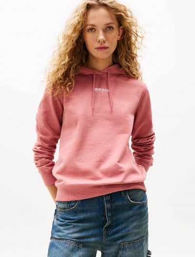 Maglia in felpa cappuccio Tommy Jeans - salmone
