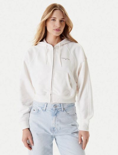 Maglia in felpa aperta Tommy Jeans - bianco