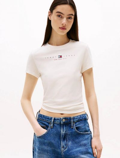 T-shirt manica corta Tommy Jeans - bianco