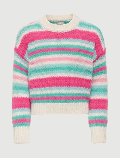 Pullover manica lunga Only - panna azzurro