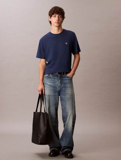 T-shirt manica corta Calvin Klein - blu jeans