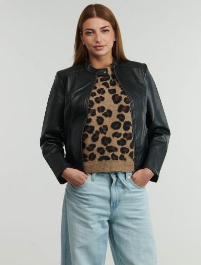 Giubbino ecopelle Jdy - black