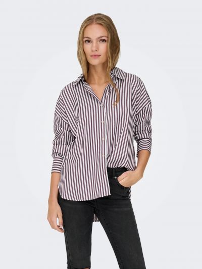 Camicia manica lunga Jdy - bianco marrone