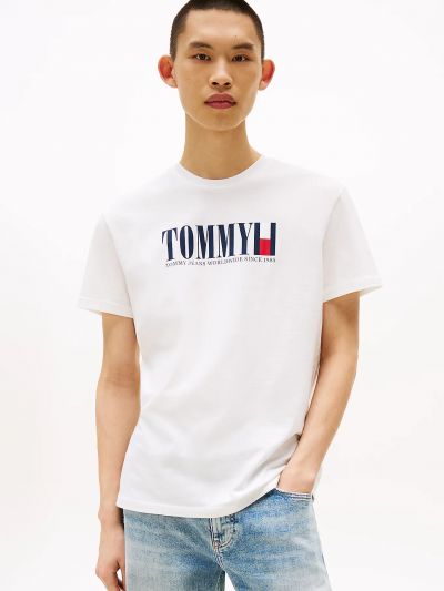 T-shirt manica corta Tommy Jeans - ecru