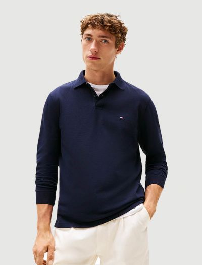 Polo manica lunga Tommy Hilfiger - navy