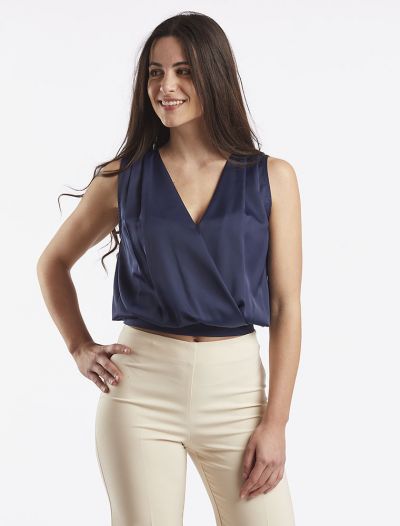 Top Rinascimento - blu navy
