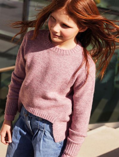 Pullover manica lunga I Do - rosa antico