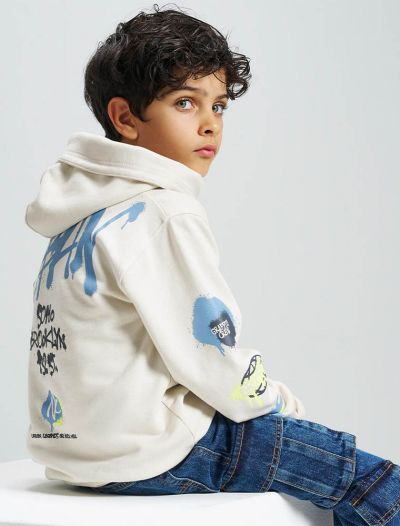 Maglia in felpa I Do - ecru