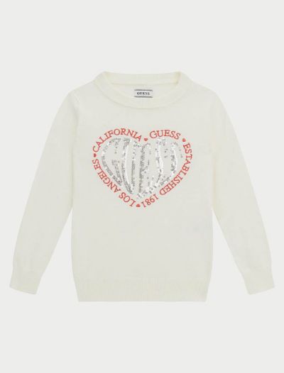Pullover manica lunga Guess - white
