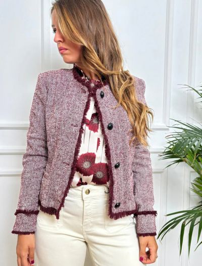 Giacca Emme - bordeaux bianco