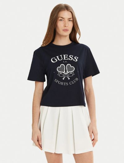 T-shirt manica corta sportiva Guess - oceano