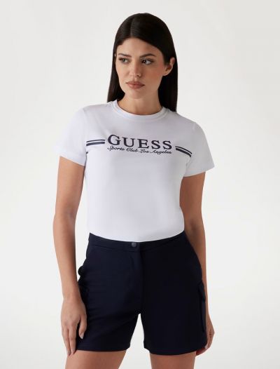 T-shirt manica corta sportiva Guess - white