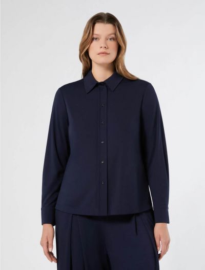 Camicia manica lunga curvy Persona - marino