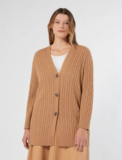 Cardigan curvy Persona Now - cammello
