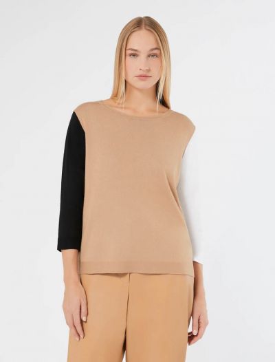 Maglia manica lunga curvy Persona Now - cammello