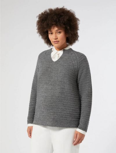 Maglia manica lunga curvy Persona Now - grigio argento