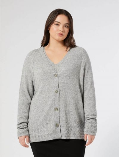 Cardigan curvy Persona Now - grigio melange