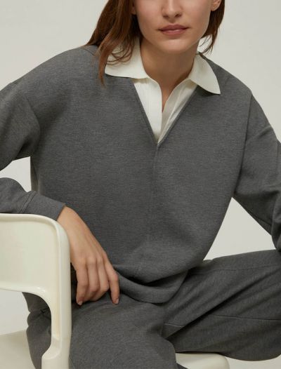 Maglia in felpa 24j By Pennyblack - grigio melange