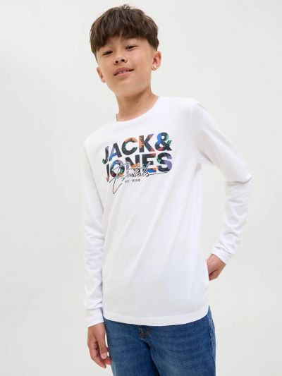 T-shirt manica lunga Jack & Jones - white