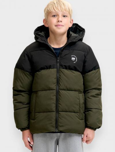 Giaccone imbottito Jack & Jones - verde nero