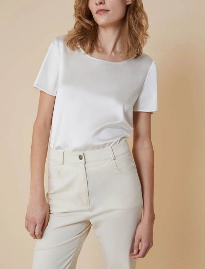 Camicia manica corta Pennypink - avorio