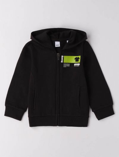 Maglia in felpa aperta I Do - nero