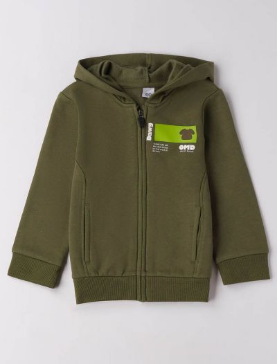 Maglia in felpa aperta I Do - verde salvia