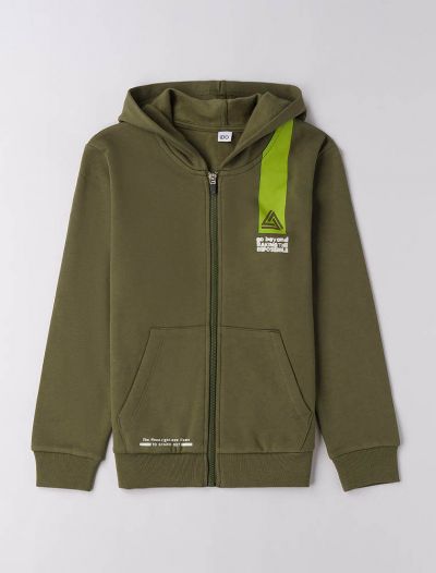 Maglia in felpa aperta I Do - verde salvia