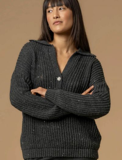 Pullover manica lunga Kocca - grigio scuro