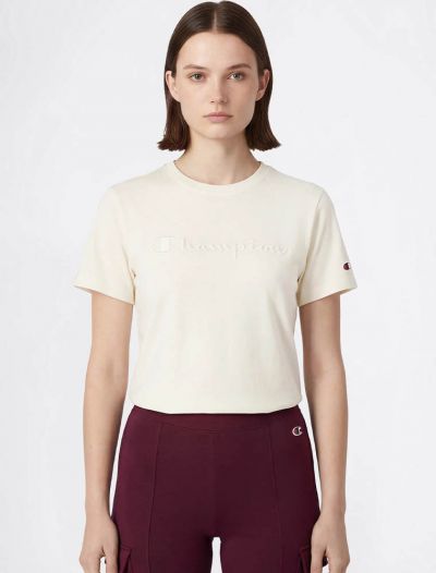 T-shirt manica corta sportiva Champion - crema