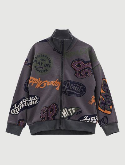 Maglia in felpa aperta Melby - grafite