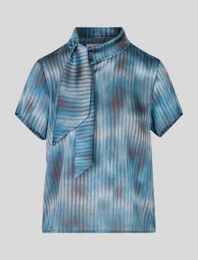 Camicia manica corta Sandro Ferrone - azzurro marrone