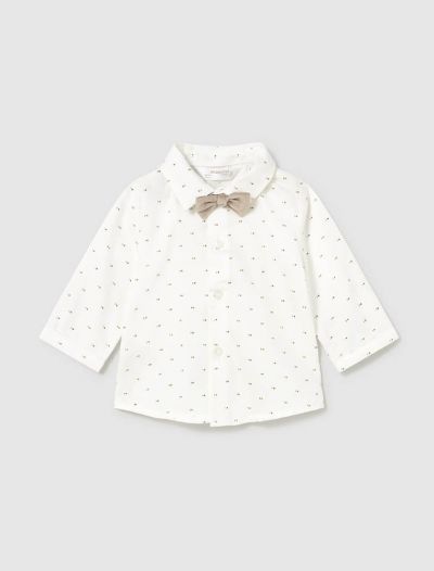 Camicia manica lunga Newborn - panna
