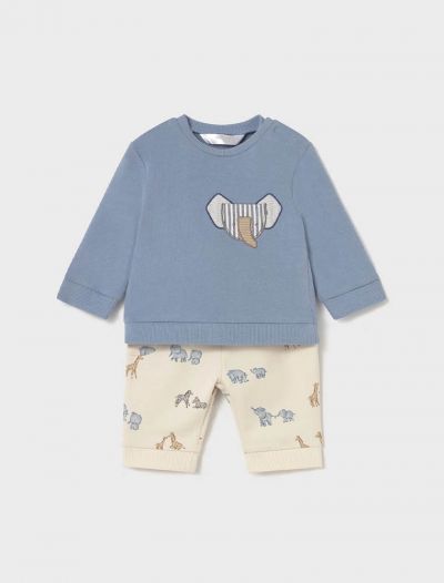 Completo 2 pezzi Newborn - fantasia beige