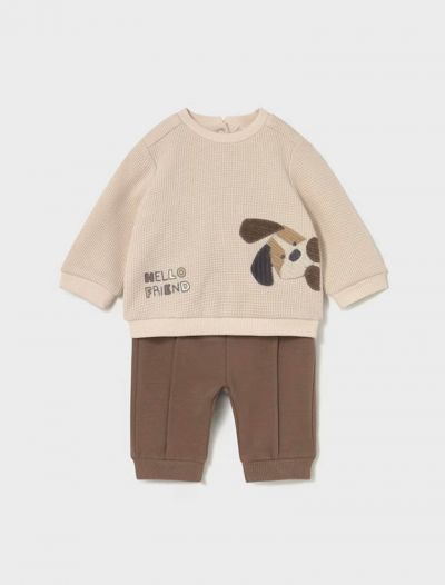 Completo 2 pezzi Newborn - marrone beige