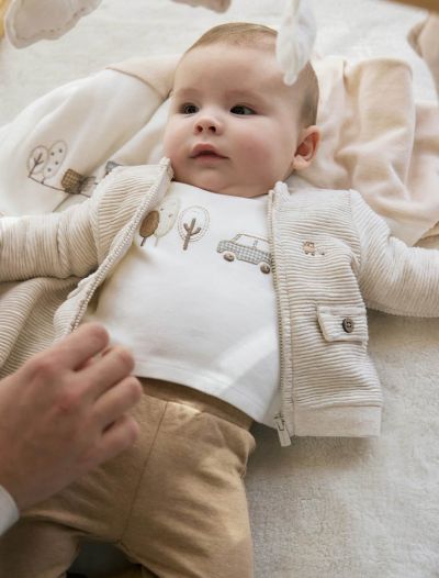 Completo 3 pezzi Newborn - toffee