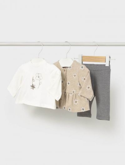 Completo 3 pezzi Newborn - sabbia